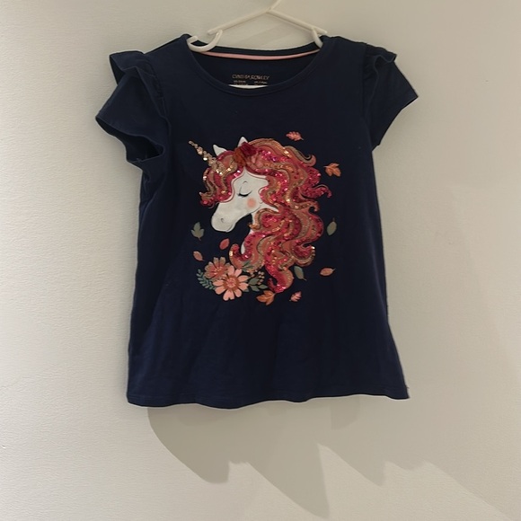 Cynthia Rowley Blue and Pink Unicorn Short Sleeve Tee - Picture 8 of 8